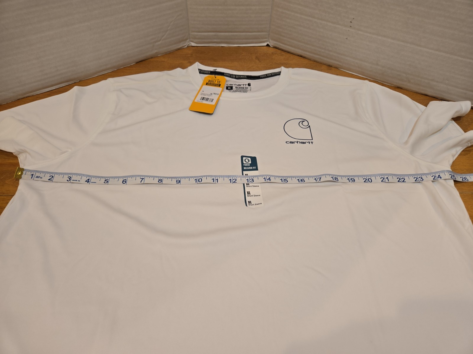 Carhartt Force Sun Defender T-Shirt Men’s XL Relaxed Fit UPF50 Logo Work Outdoor