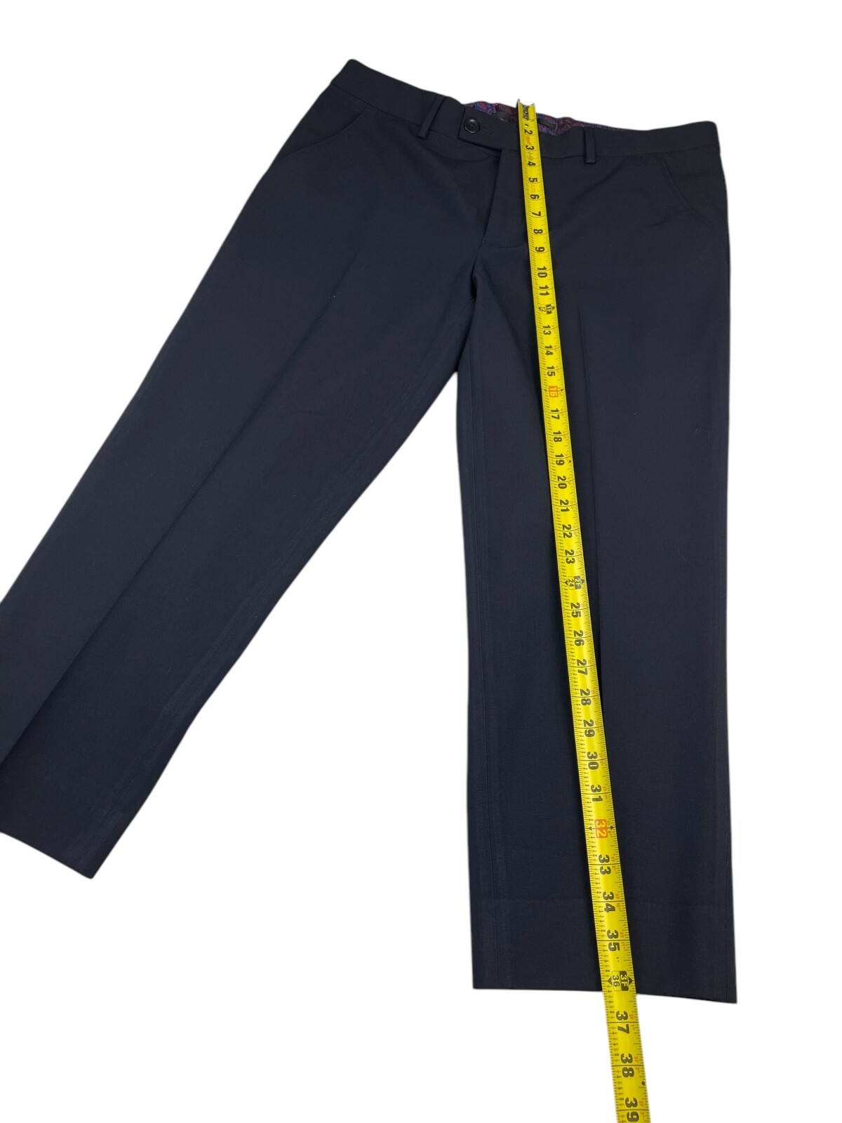 Alberto Men’s Ceramica Modern Fit Flat Front Chino Pants Navy Blue • 36×26