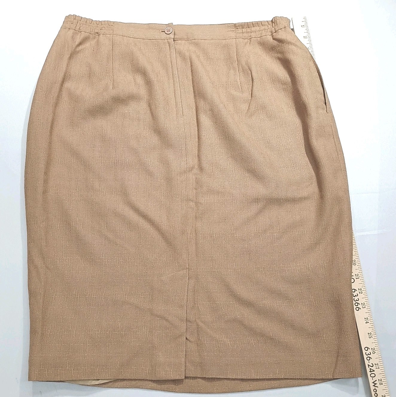 Amanda Smith II Brown Pencil Skirt Size 16W Office Career Wear Vintage