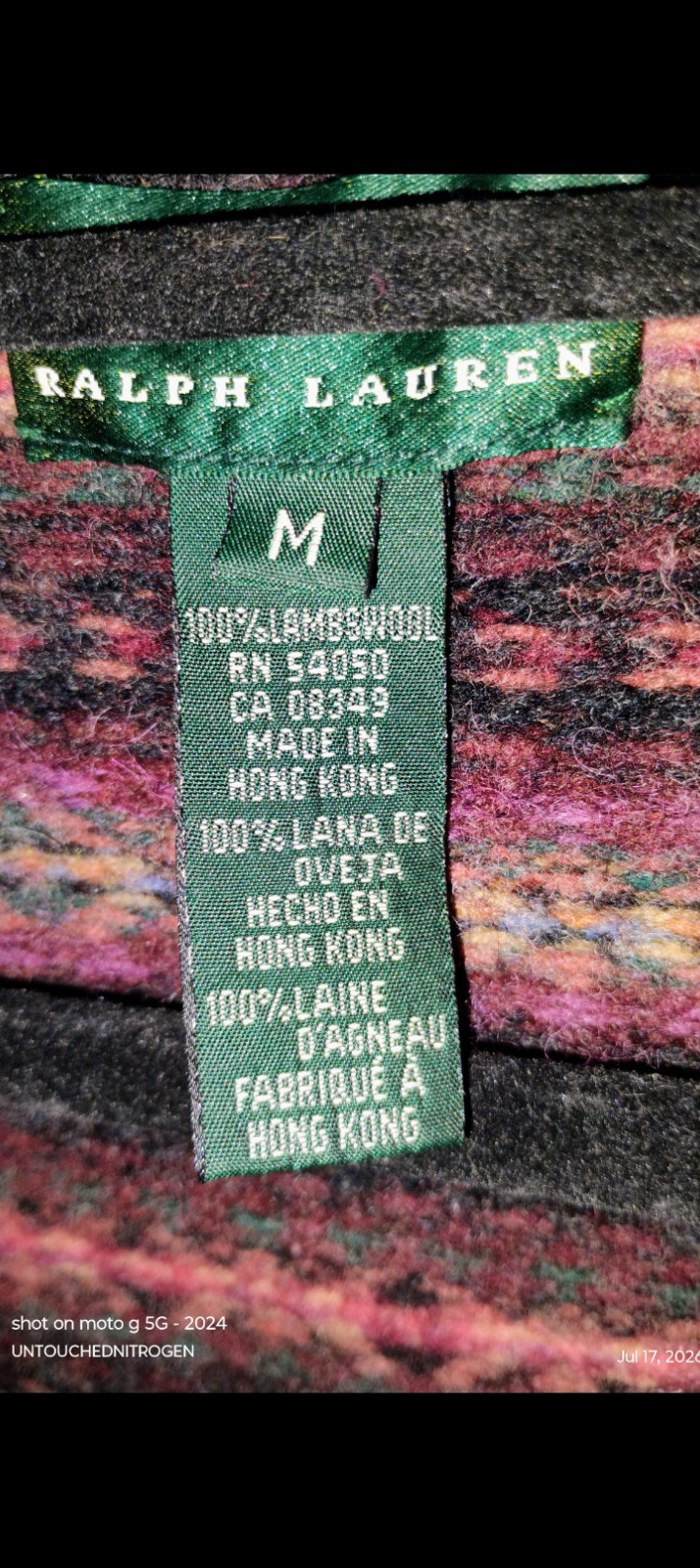 Lauren Ralph Lauren “Green” Label 100% Lambskin Wool Sweater