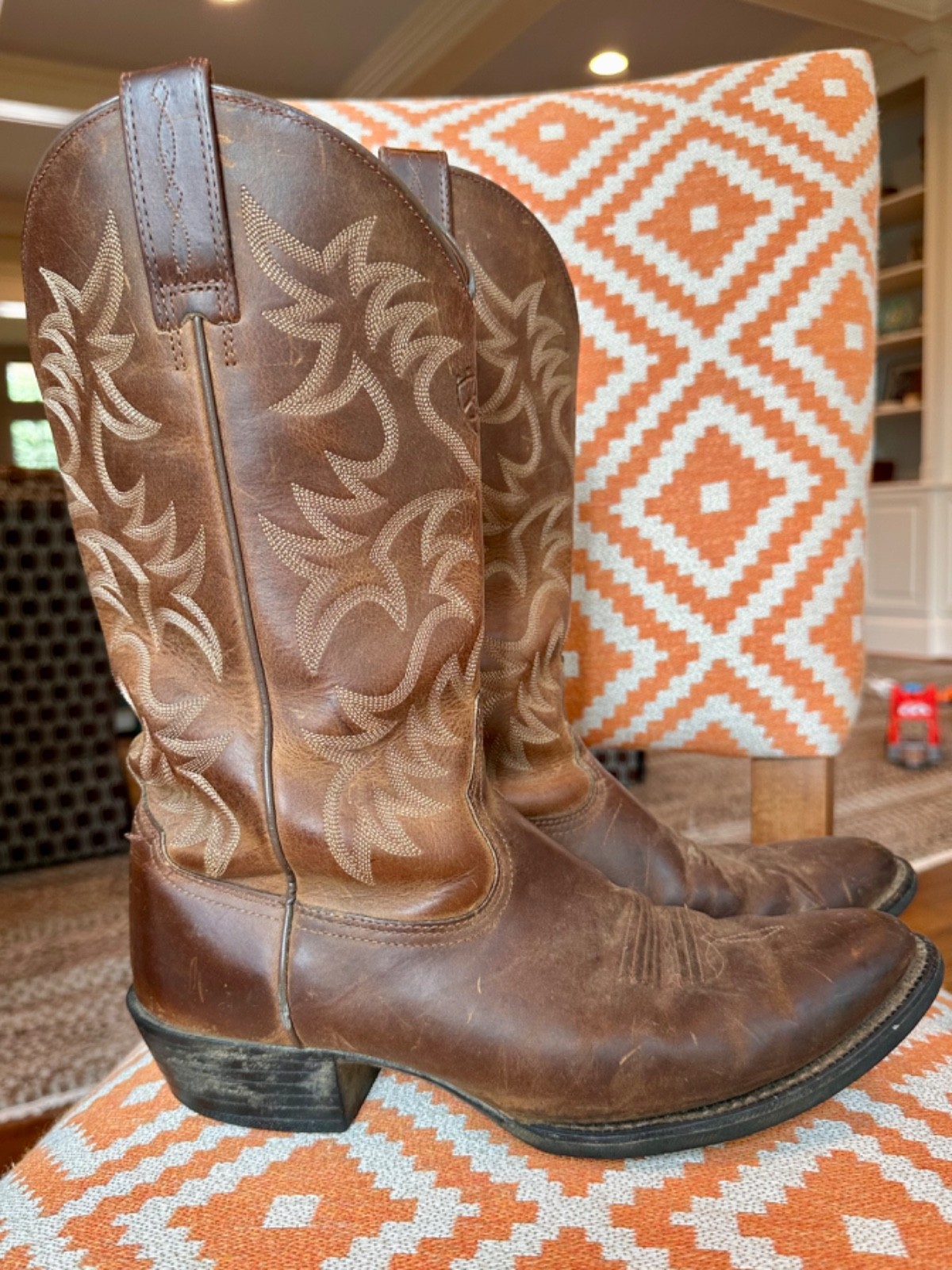 Ariat Heritage R Toe Western Boots 10002204 (34725) Distressed Brown Size 10D