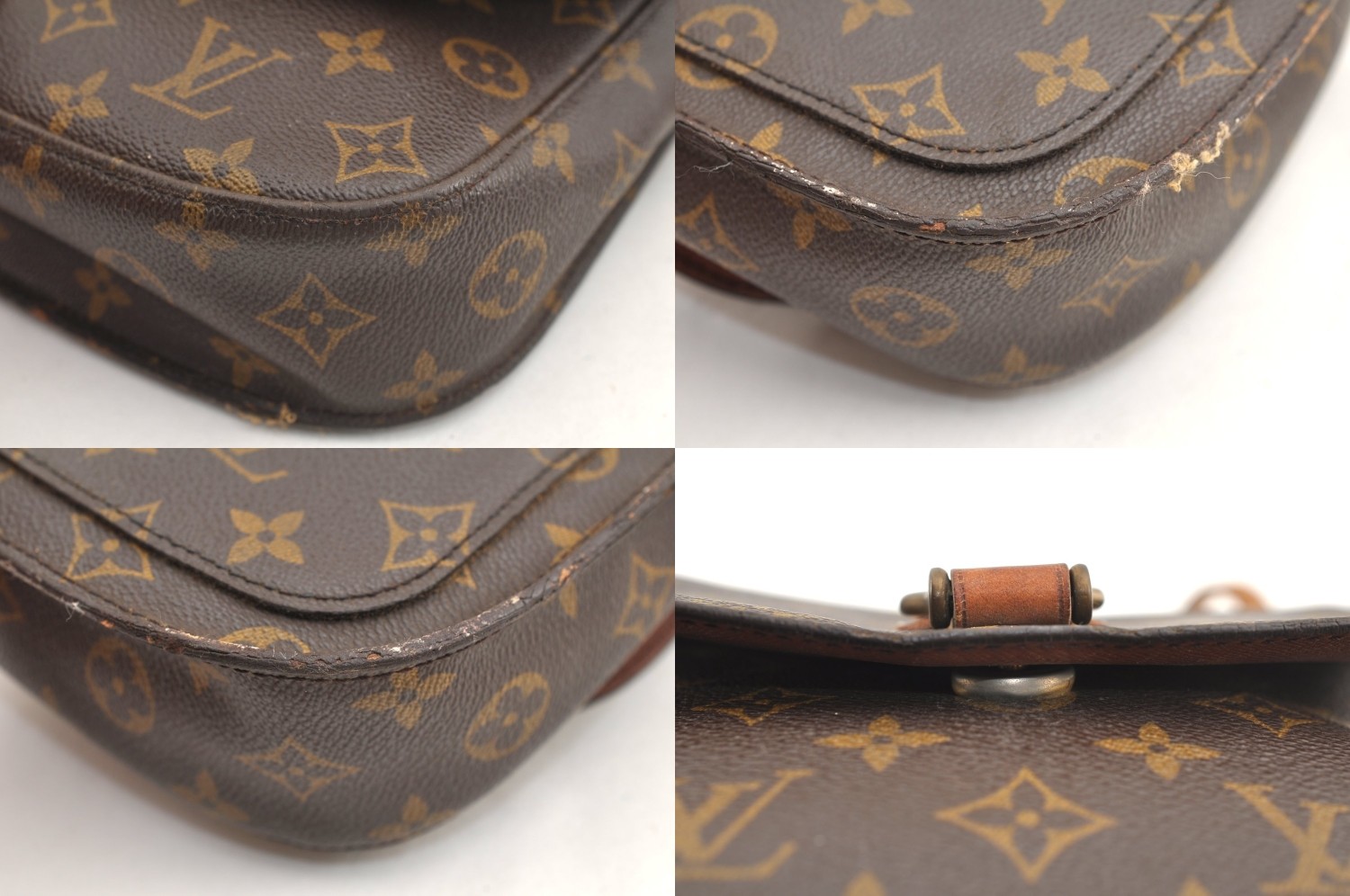 Authentic Louis Vuitton Monogram Saint Cloud MM M51243 Shoulder Cross Bag AC214