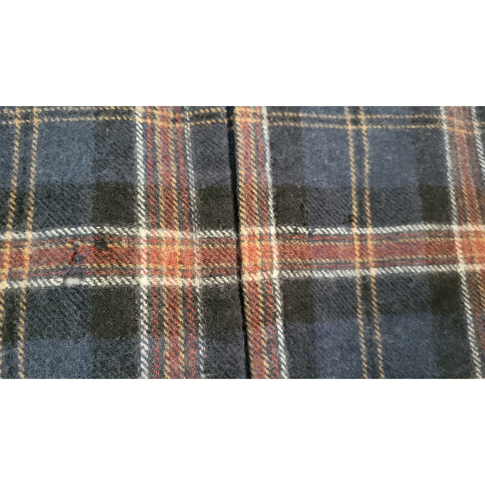 MNG by Mango Wool Blend Plaid Moto Jacket Women’s Small Blue Snap Zip Coat