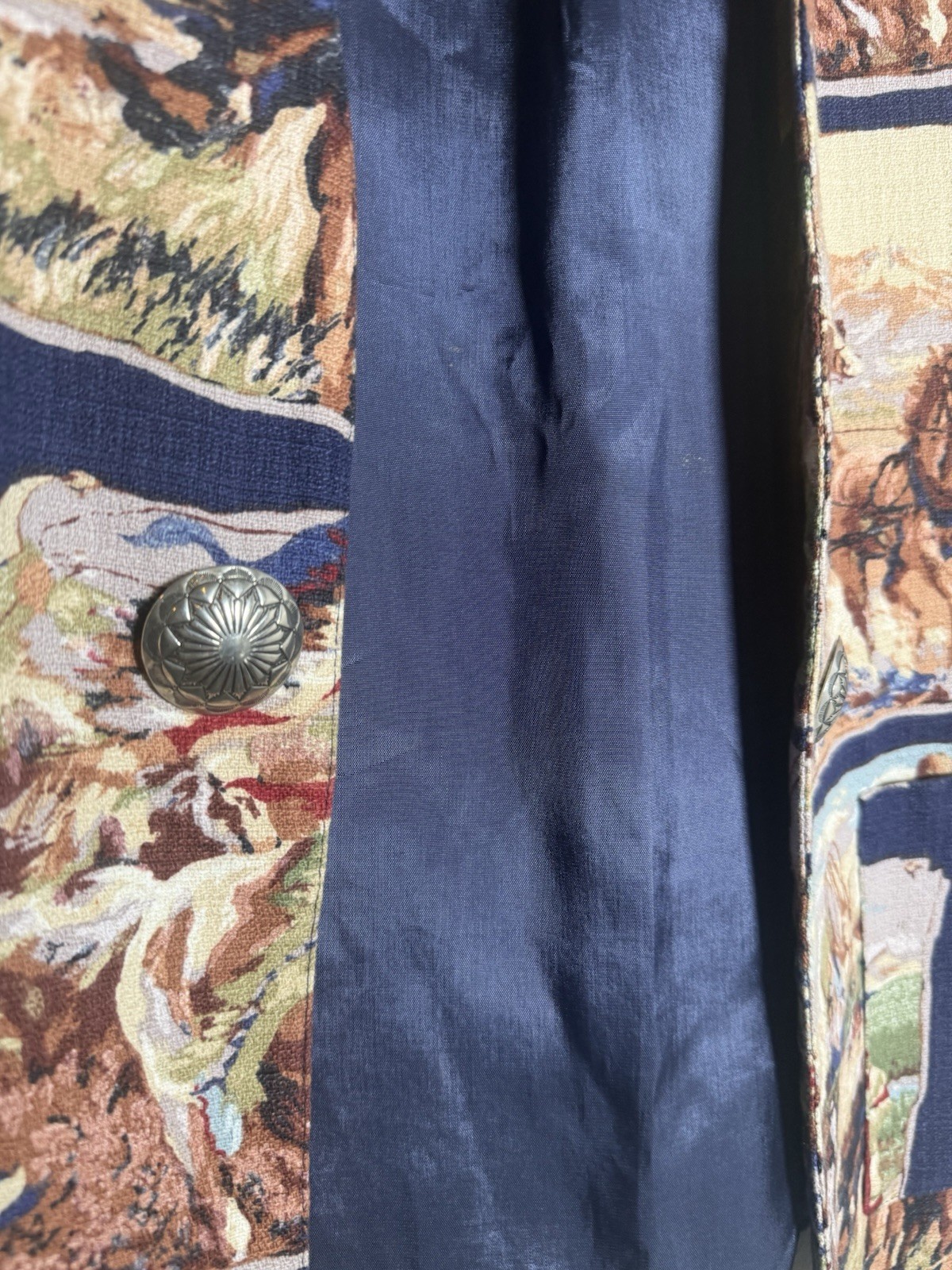 Vintage WRAPS Collection Texas Tapestry Blazer Western Southwestern Size SM
