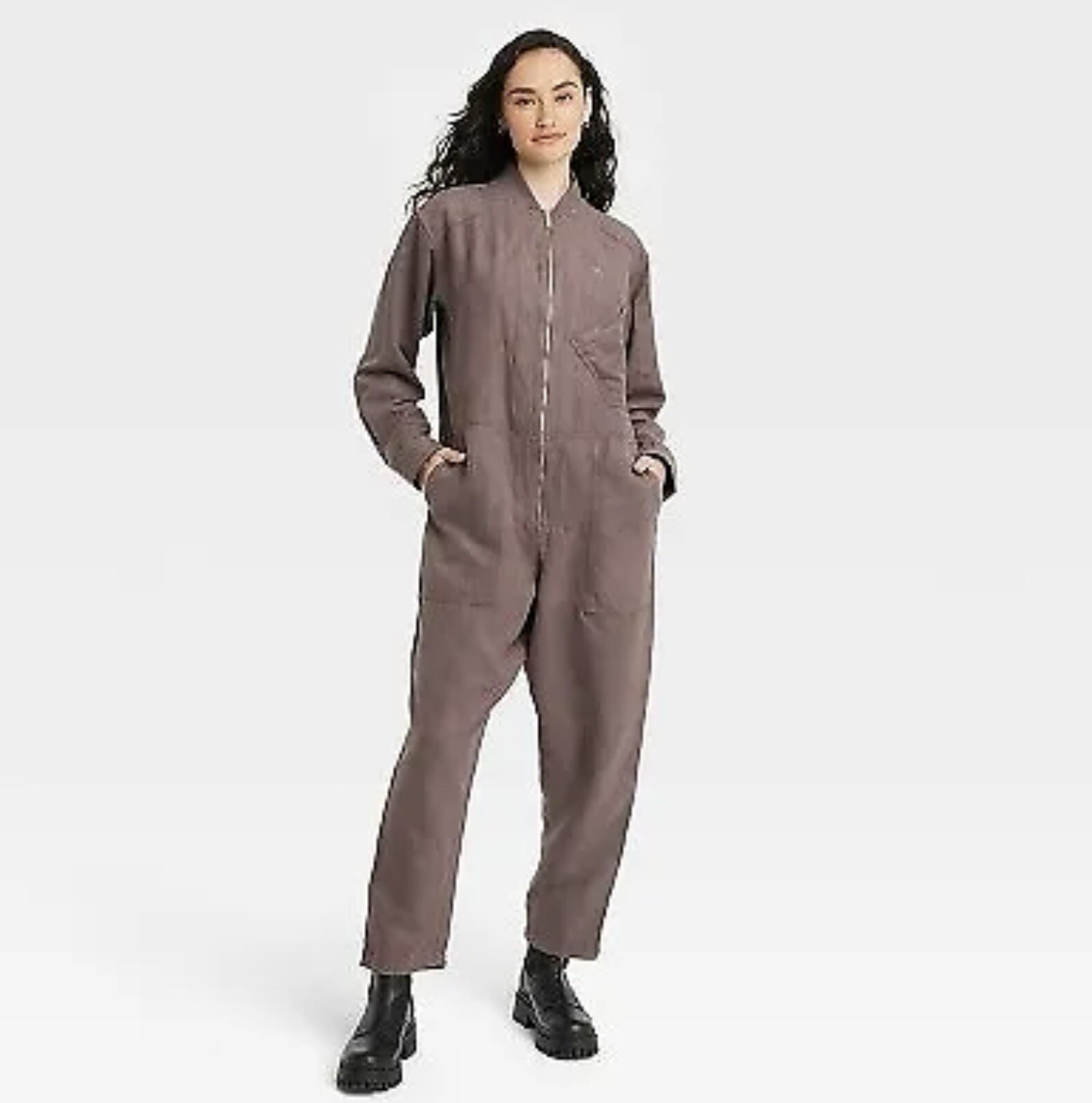 NWOT Houston White Adult Flight Jumpsuit – Brown Sz M