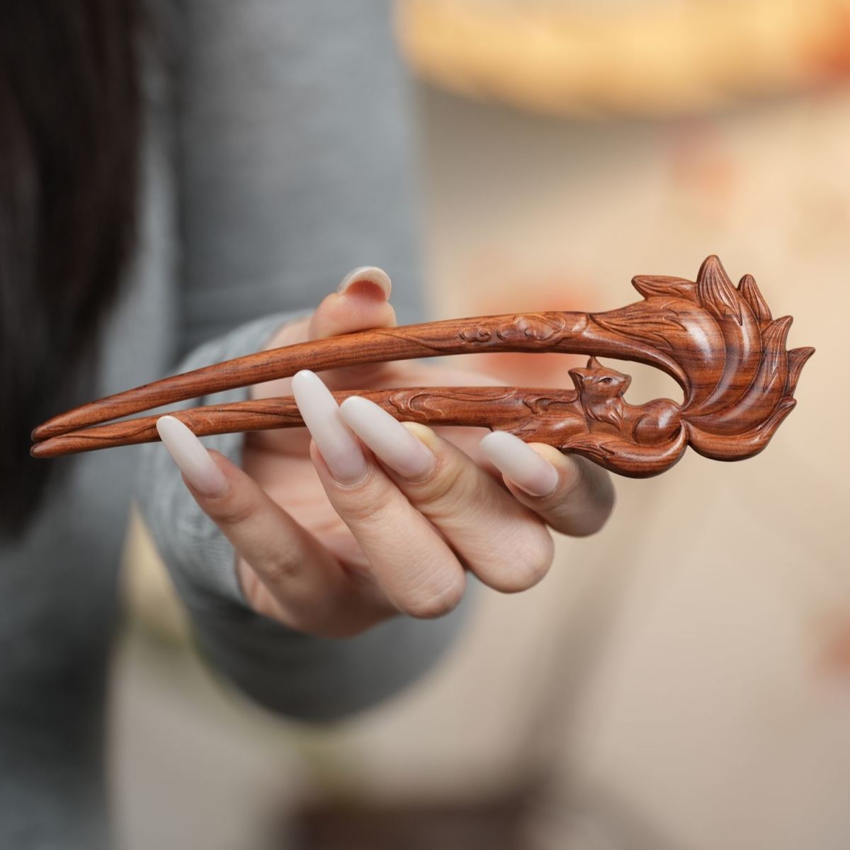 New Chinese Wooden Hairpin Vintage Hanfu Qipao Style Hair Stick Accessories