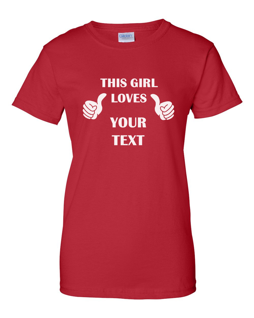 This Girl Loves Custom Text Shirt Womens Funny Personalized Tee Gift For Her