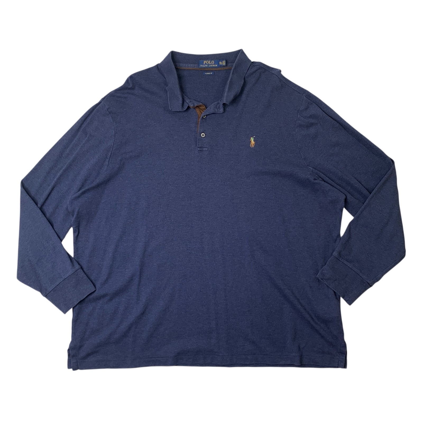Polo Ralph Lauren Shirt Men XXL Prussian Classic Fit 3-Button Placket Lisle Golf