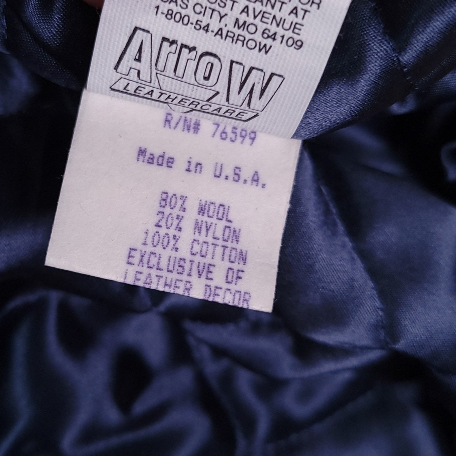 Jeff Hamilton Varsity Jacket Navy Wool Leather Sleeves Mens XL Premier Edition