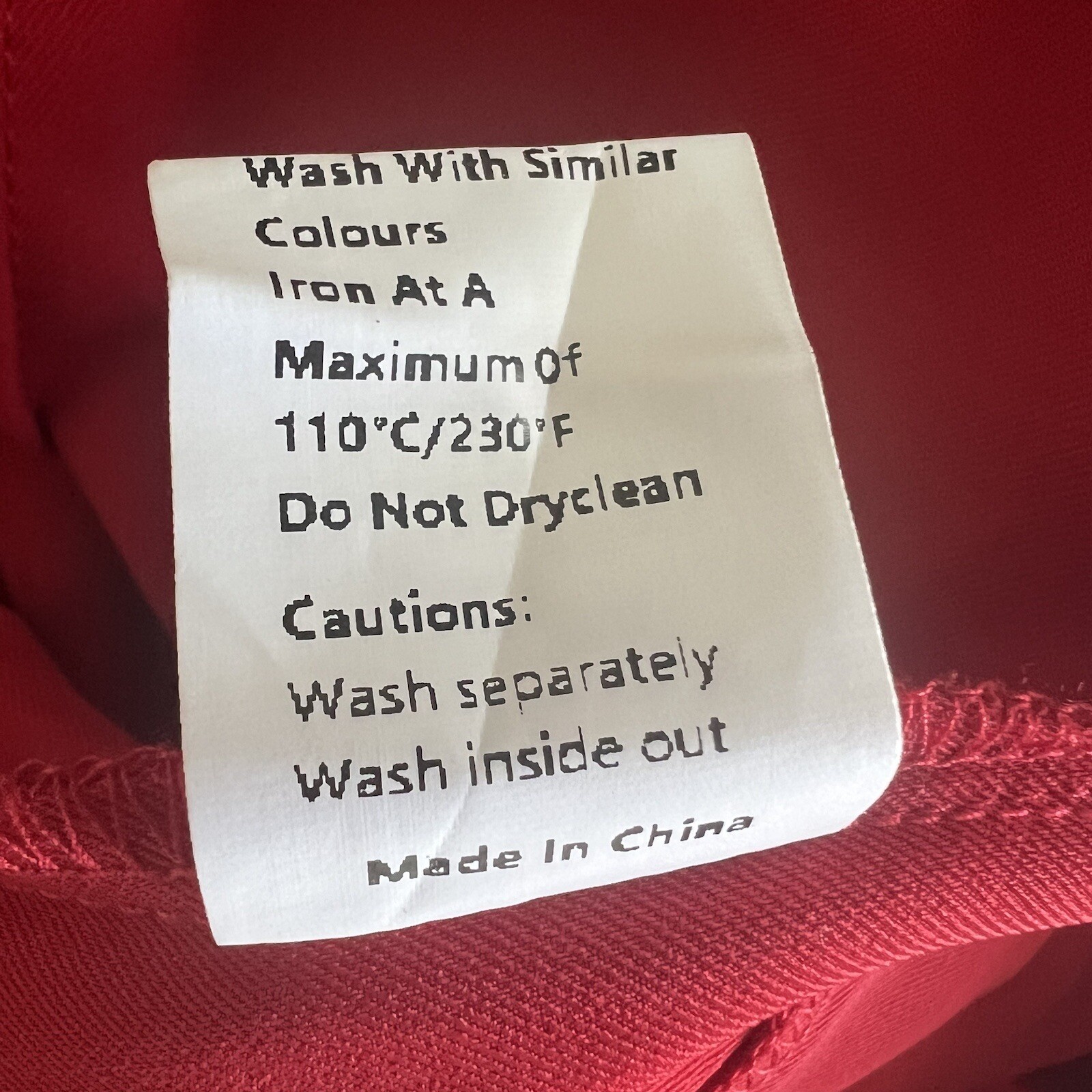 Commense Middle Waist Pleated Tapered Pants Red size M