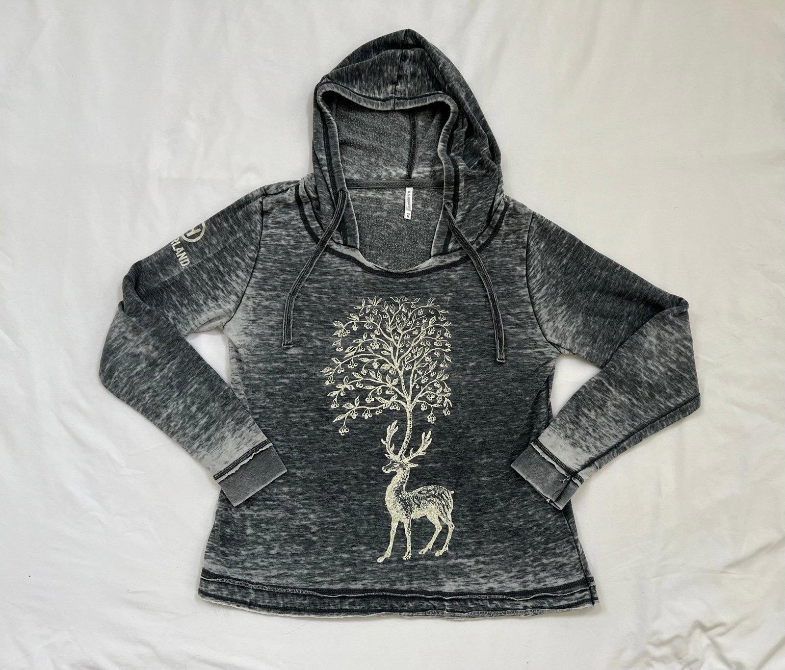 U.S Apparel women’s size medium super thin hooded pullover long sleeved top
