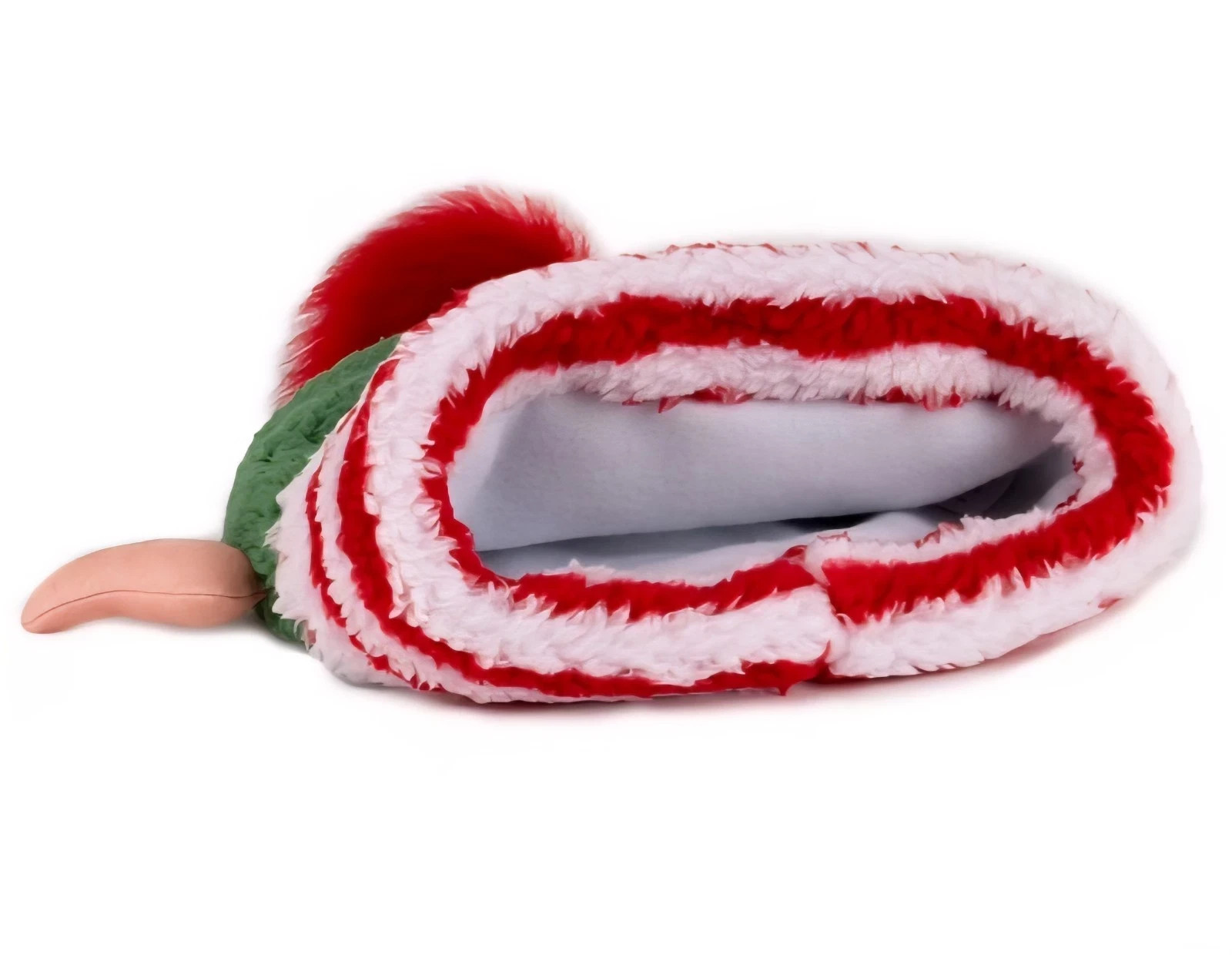 Ugly Christmas Hat Holiday Time Elf Ears Sherpa Striped Adjustable One Size