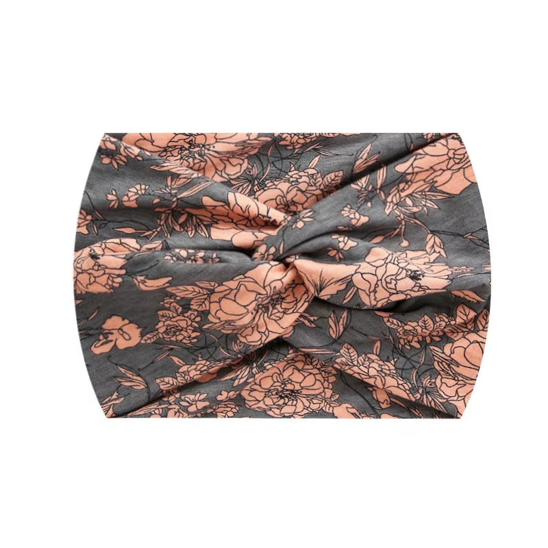 Widening 18CM Stretch Printed Sports Sweatband Headband Headscarf Hairband Hair