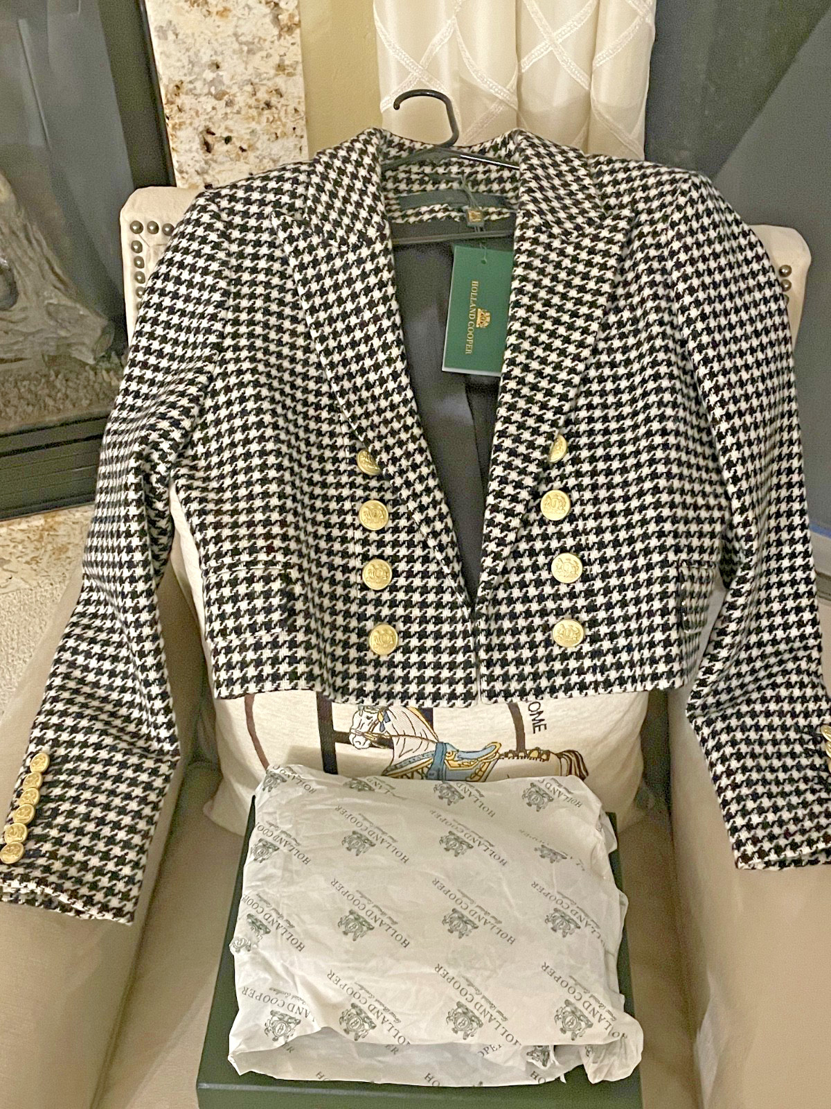 Women’s Holland Cooper Jacket -Houndstooth ( US 12/ UK 16)