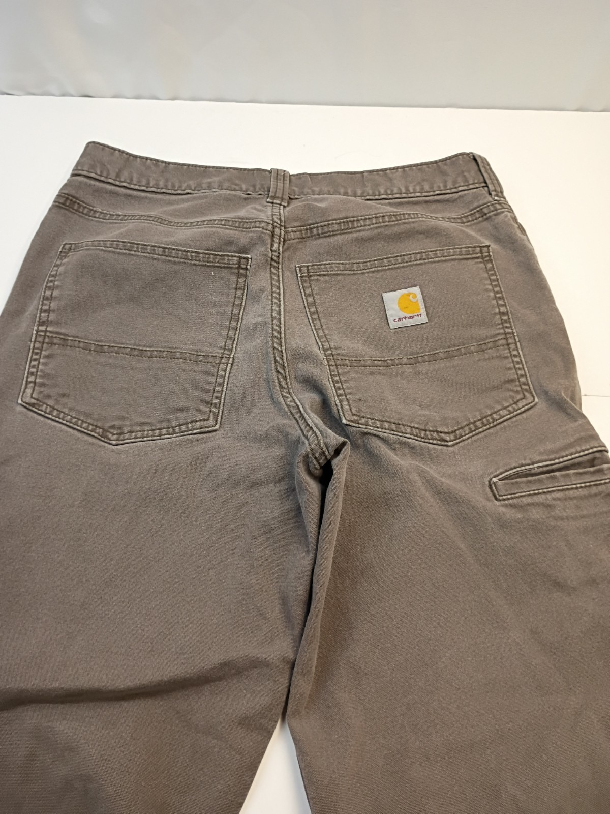 Carhartt Relaxed Fit Brown Work Pants Canvas Mens SZ 31×34 B342!