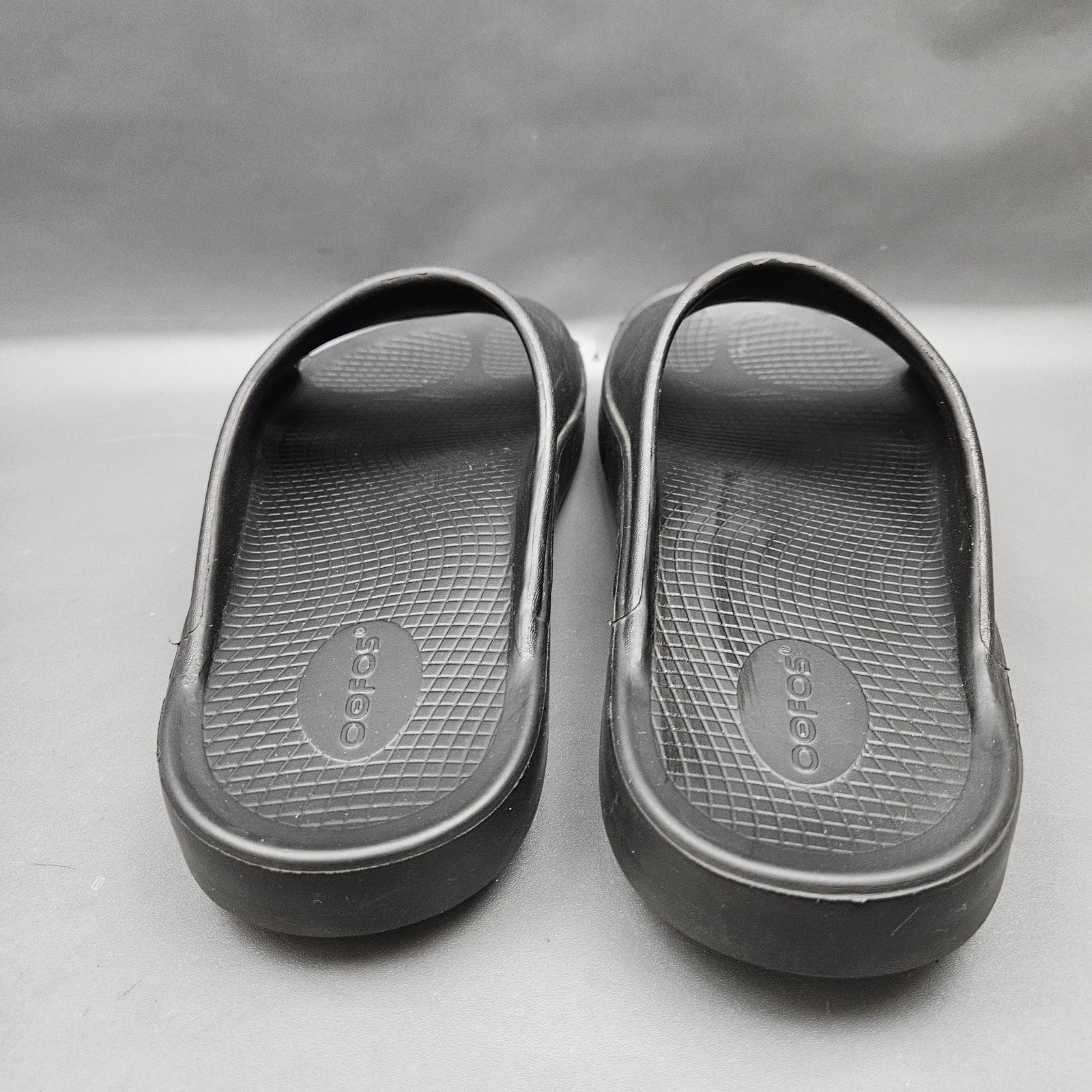 OOFOS Ooahh Sport Slide Sandals Mens Size 11 Black Recovery Comfort Shoes