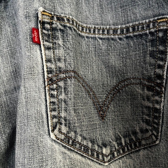 Levi Strauss Co 559 Loose Straight Denim Jean Shorts Mens Size 34×1-Blue Washed