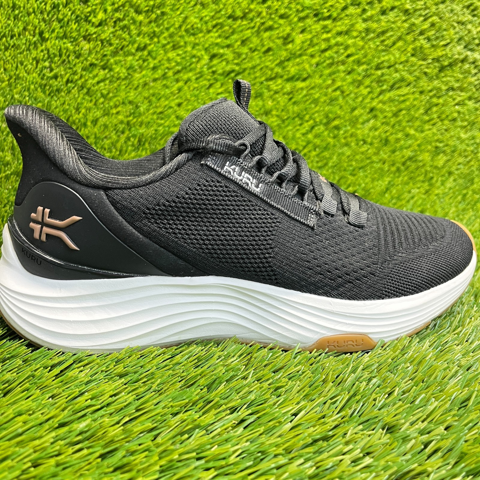 Kuru Atom 2 Womens Size 8.5D Black White Athletic Running Walking Shoes Sneakers