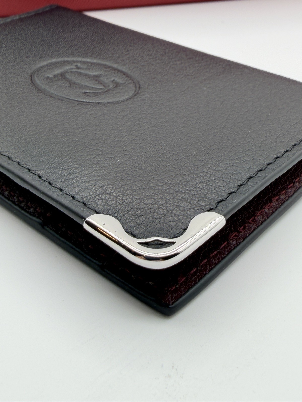 Cartier Must de Cartier Black Leather Card Holder Wallet Made In Italy