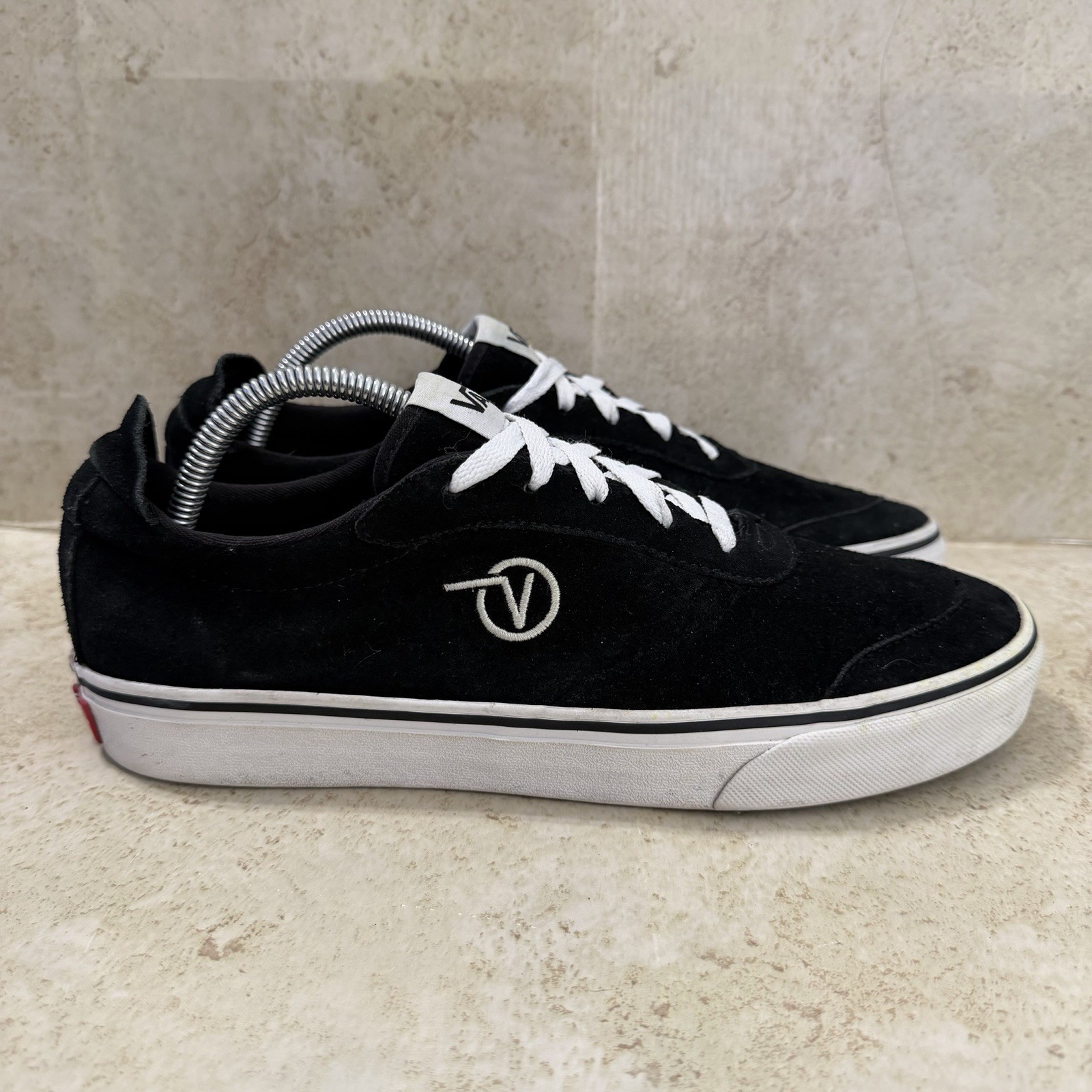 Vans Sport Vulc Sneakers Mens 9.5 Black Suede Skate Shoes Low Atheltic Casual