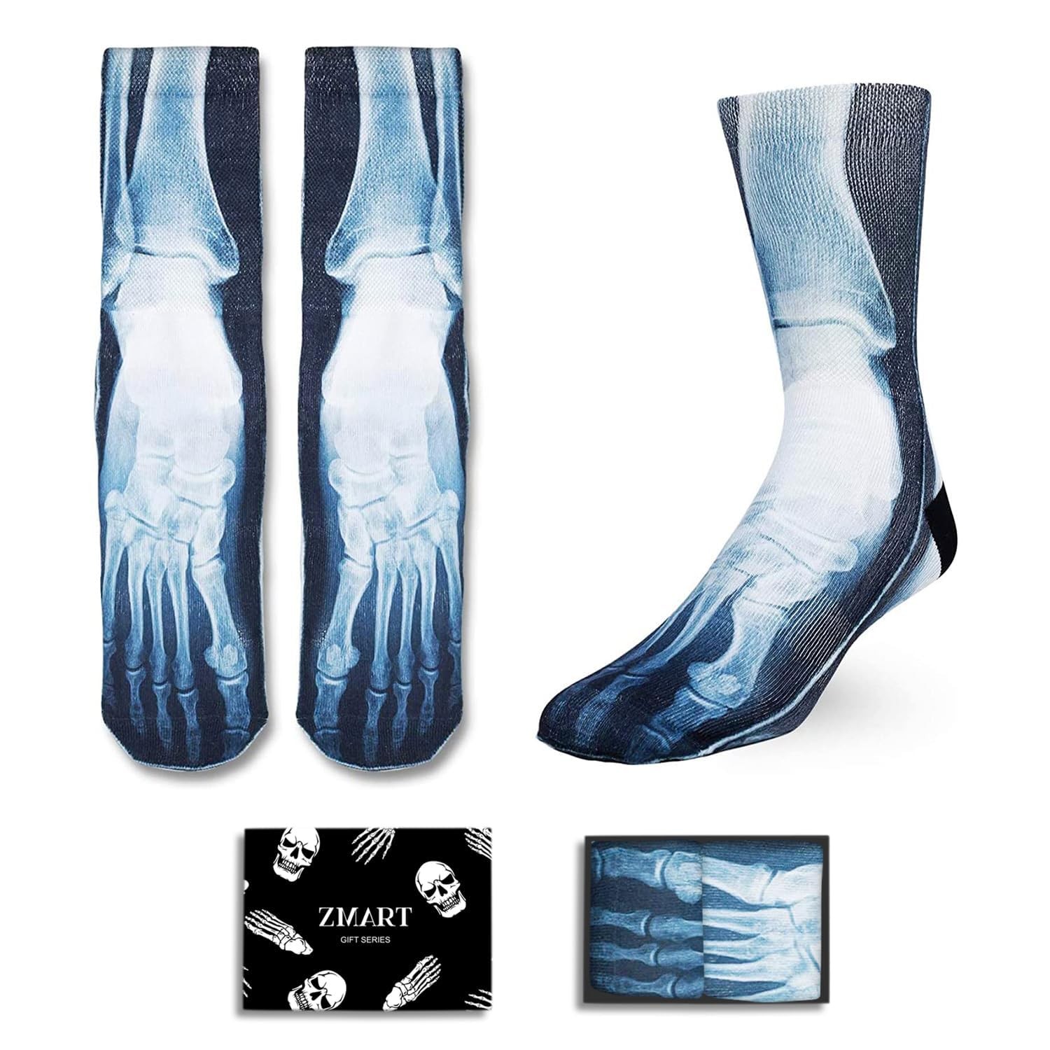 Spooky Skeleton Socks – Halloween Horror Gifts for Men Women & Teens