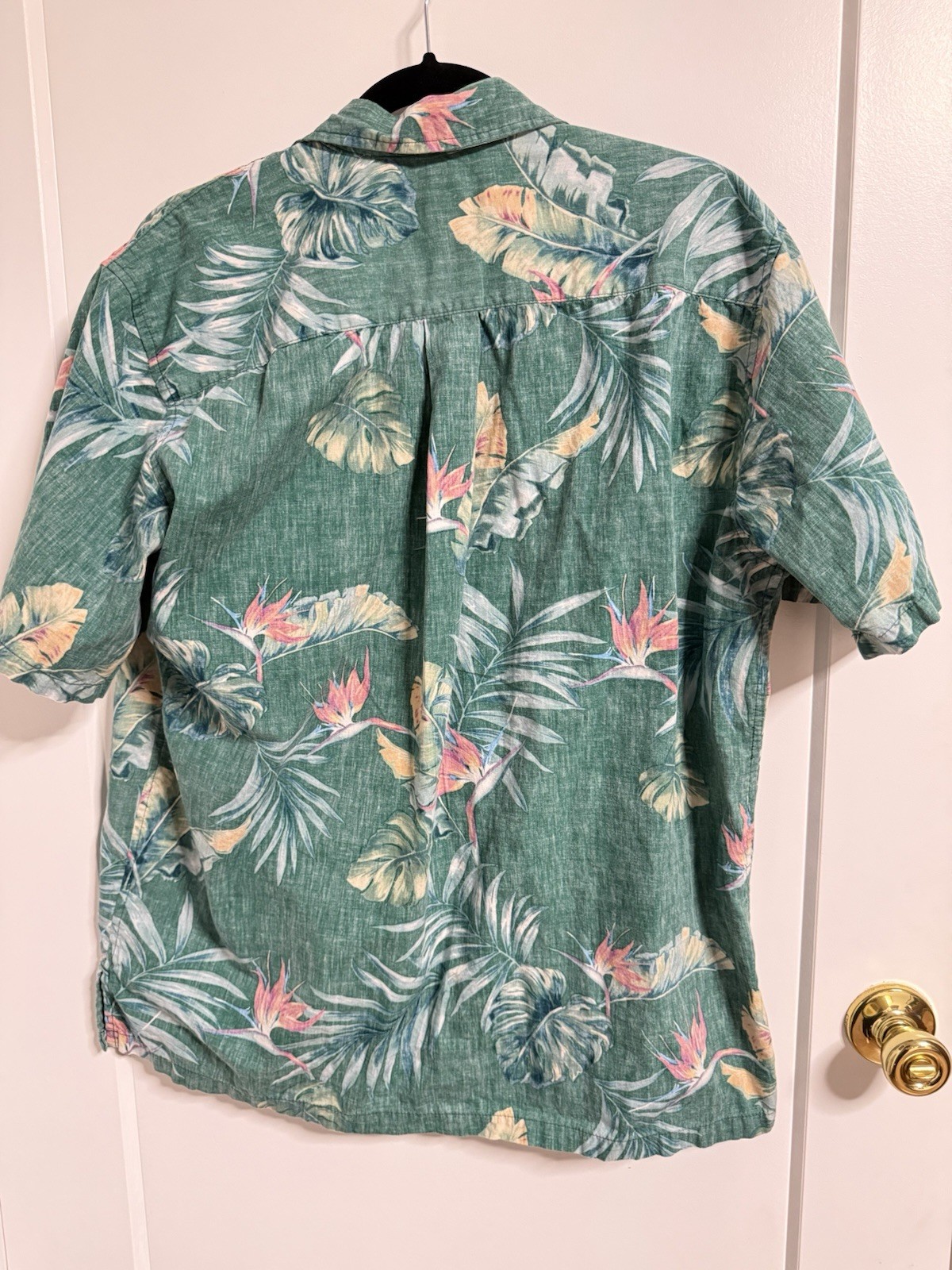 Cooke Street Honolulu Men’s Short Sleeve Bird Of Paradise Button Down Cotton M