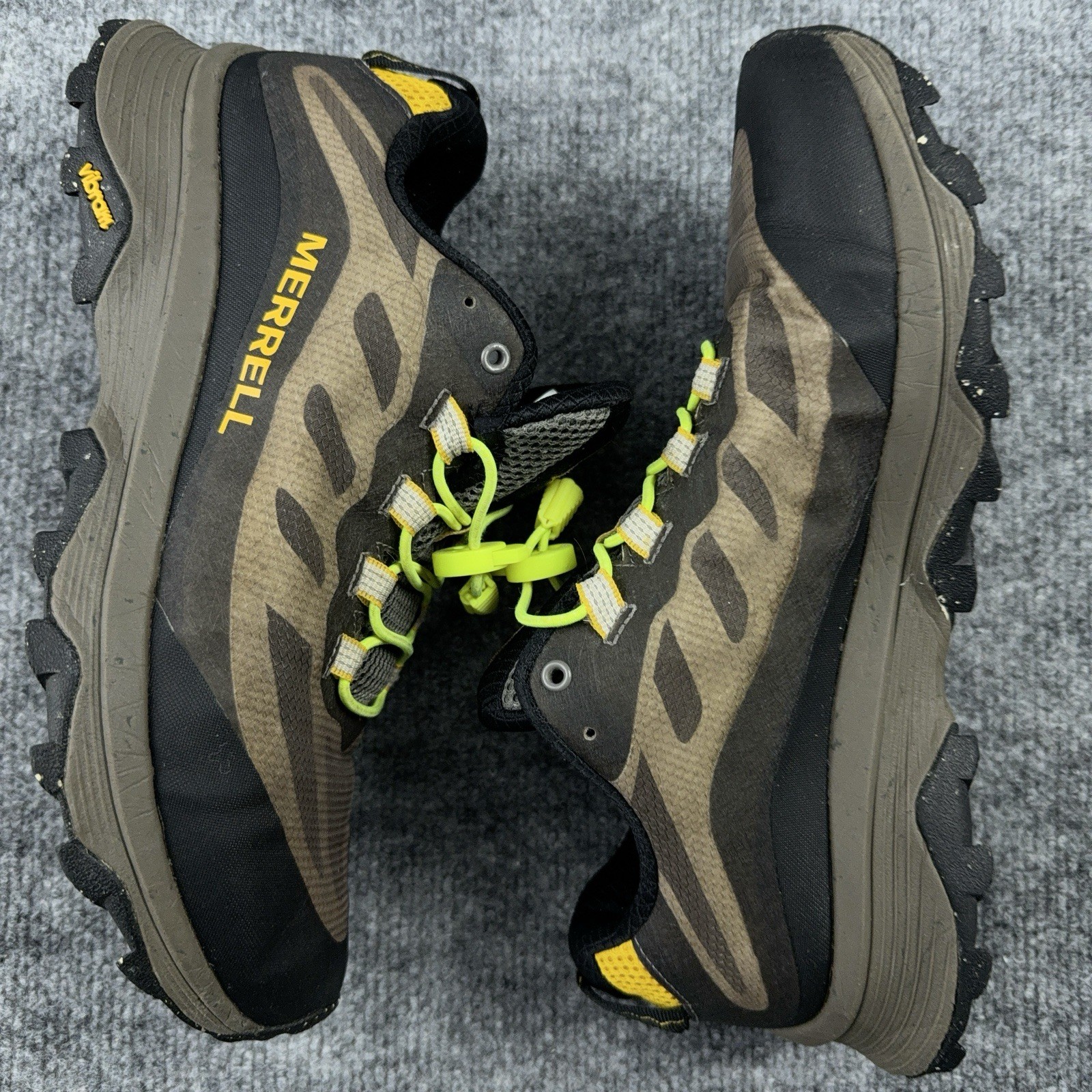 Merrell Mens Moab Speed J067087 Brown Black Hiking Trail Shoes Sneakers Size 8.5