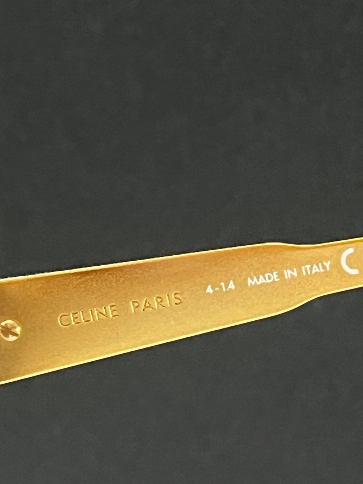 CELINE CL40235U Triomphe Metal 01 oval GOLD sunglasses