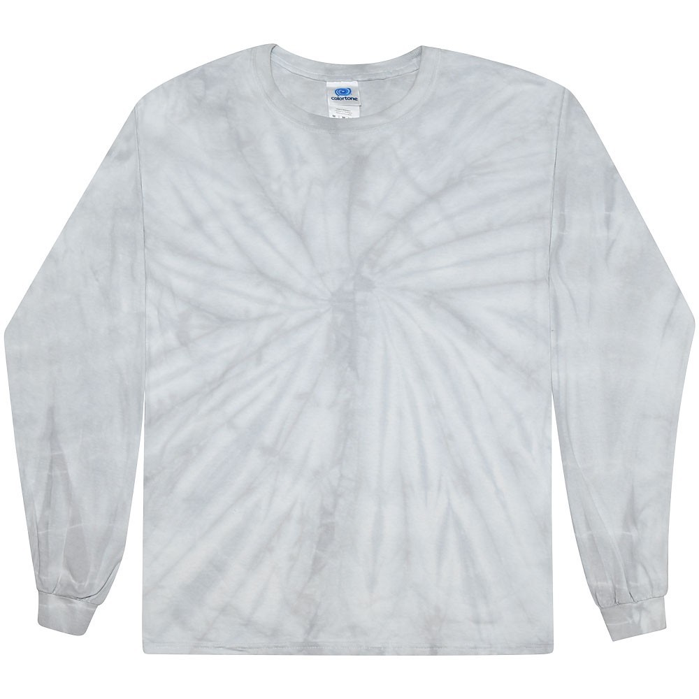 Long Sleeve Tie Dye T-Shirts Multicolor Adults & Kids Size Cotton Colortone