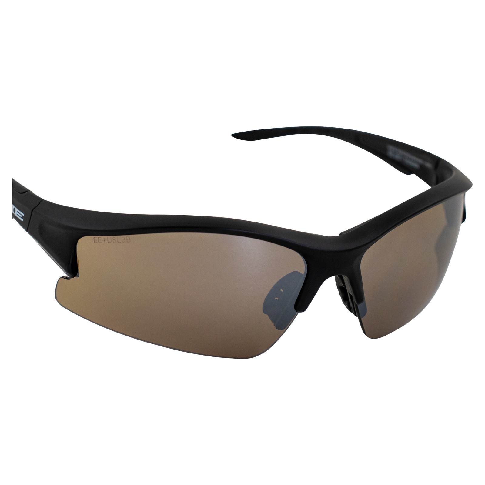 Epoch 1 Golf Sunglasses Black Frame High Clarity Brown Lens