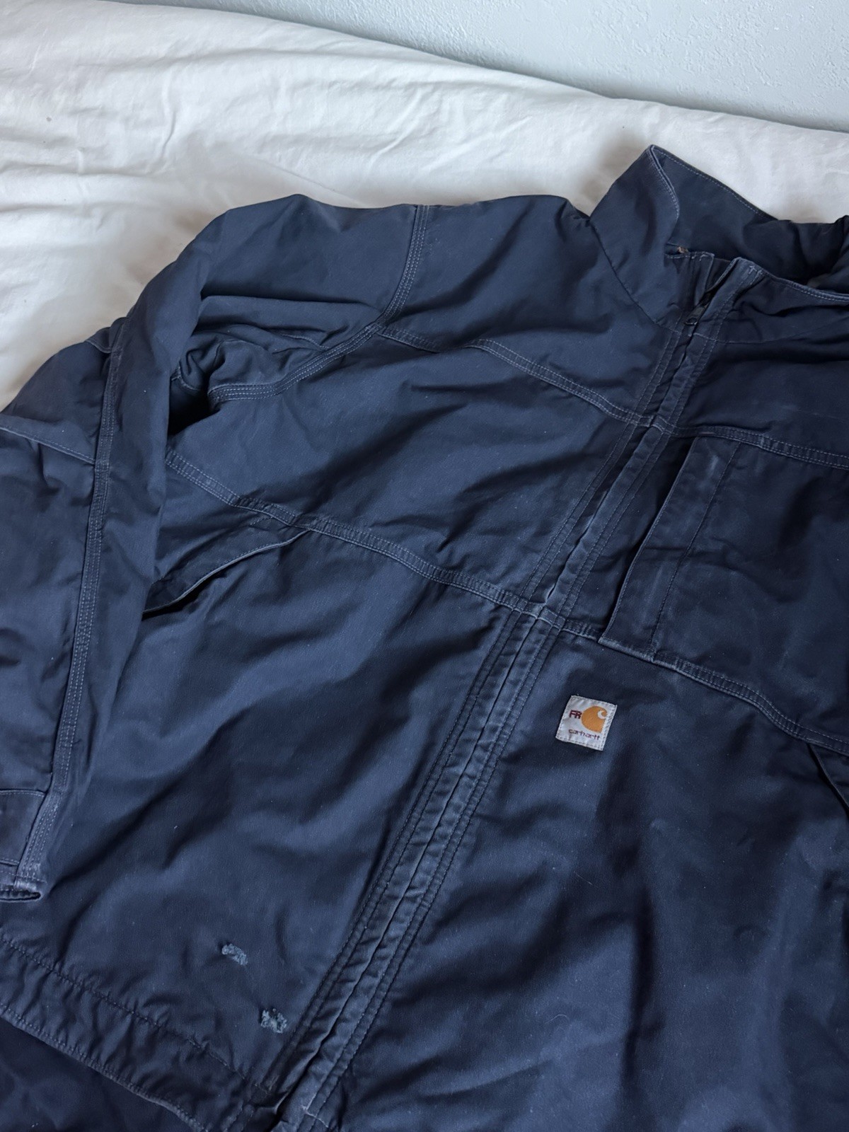 Carhartt Flame Resistant Full Swing Blue Men’s XL Cotton Work Jacket 2112