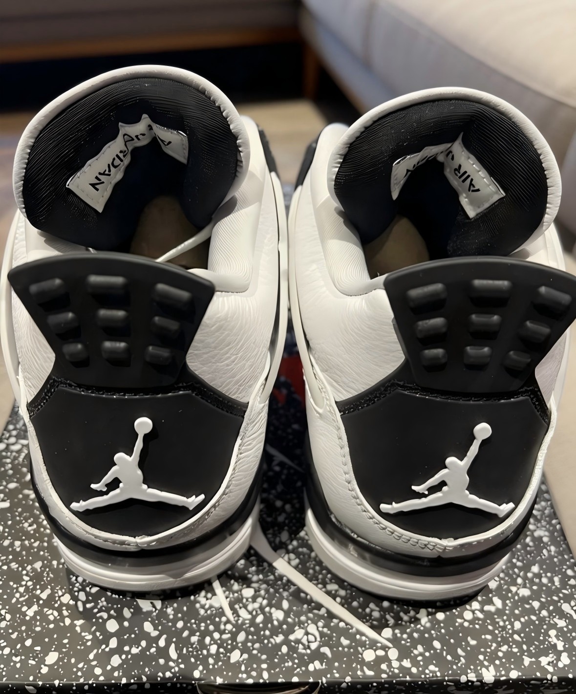 Jordan 4 Retro “White Oreo ” Men’s Basketball Shoes Mid Top US Size7-12