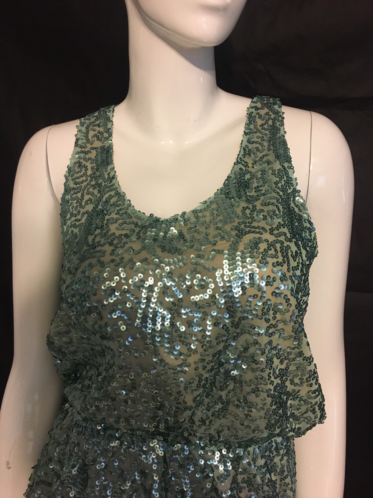 NEW! $220 Dress the Population Maryann Sleeveless Sequin Dress [SZ Medium] #e92
