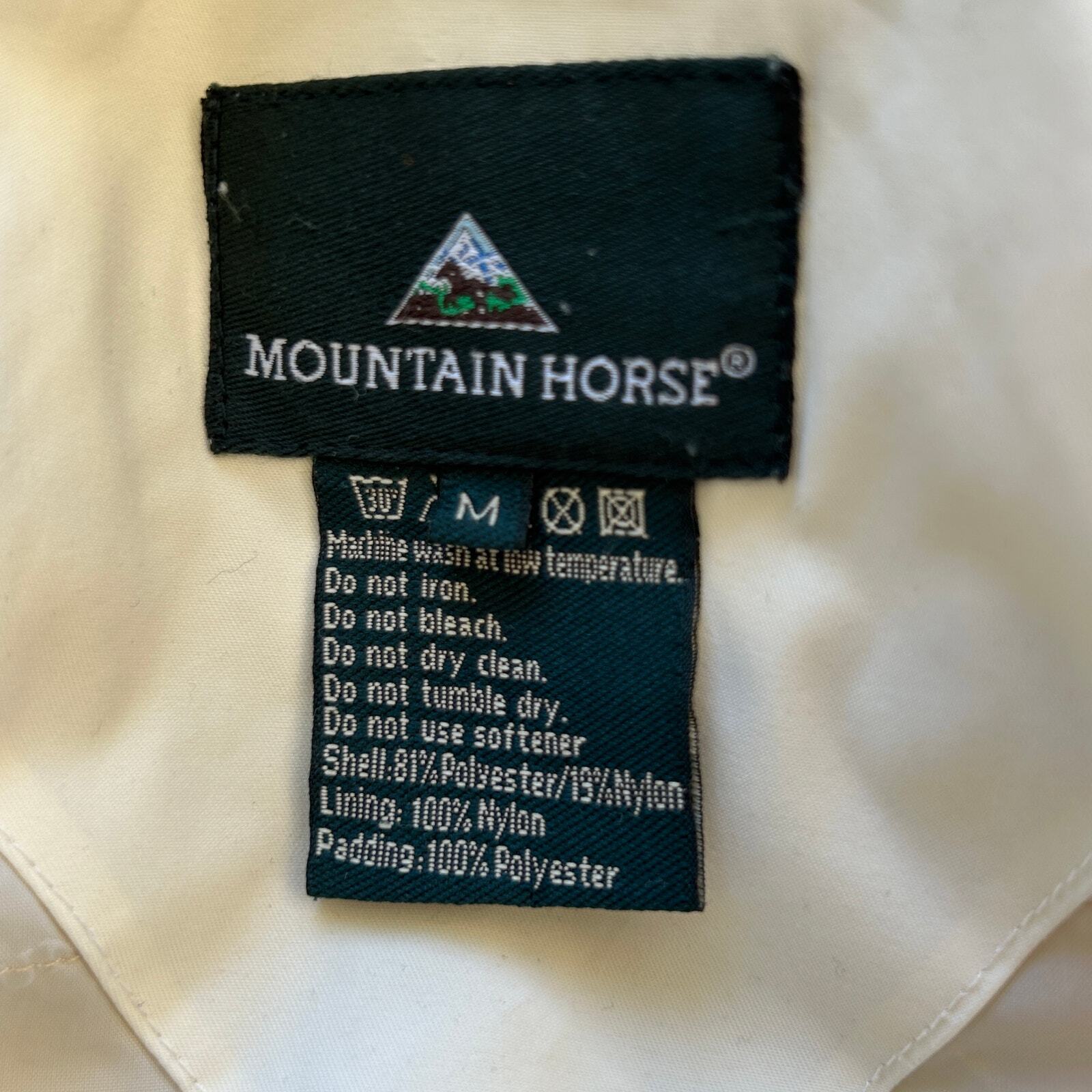 Mountain Horse Full Zip Riding Vest Women Medium Cream Equestrian Horses Outdoor