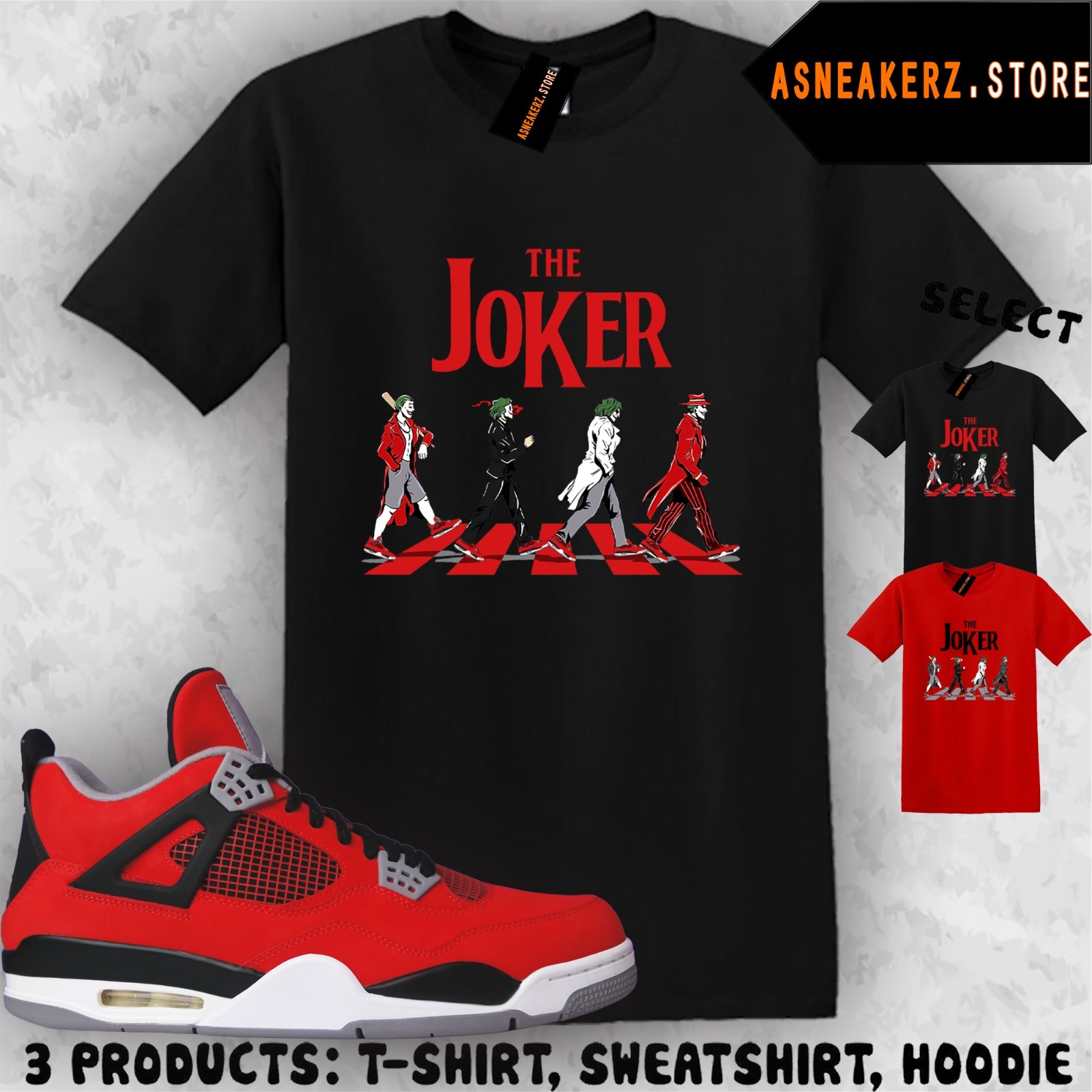 Tee Shirt Matching AJ 4 Toro Bravo 2026 To Match Sneaker The Jokers T-Shirt