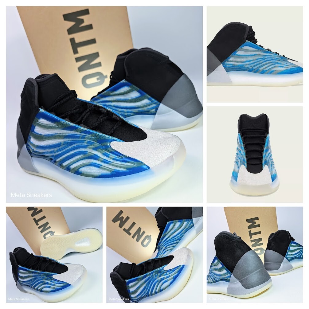 Adidas US 11.5 Men’s Frozen Blue Off White Black Boost Yeezy QNTM GZ8872 NIB