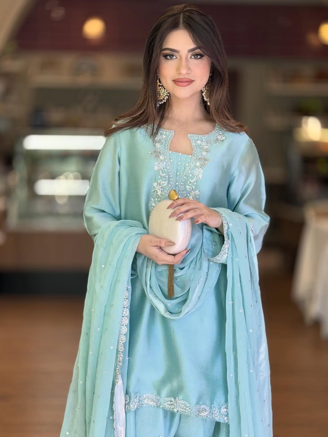 INDIAN SALWAR KAMEEZ PAKISTANI WEDDING PARTY DRESS WEAR BOLLYWOOD SUIT SHARARA