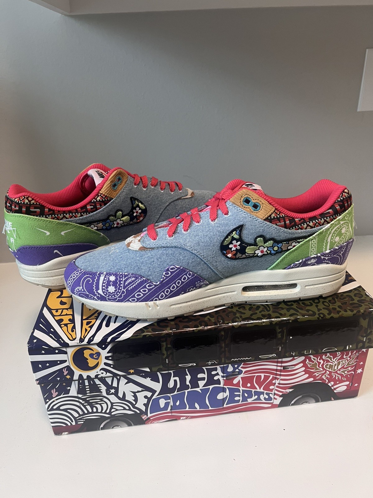 NIKE AIR MAX 1 SP x CONCEPTS FAR OUT PACKAGE SPECIAL BOX DN1803-500 MENs Size 15