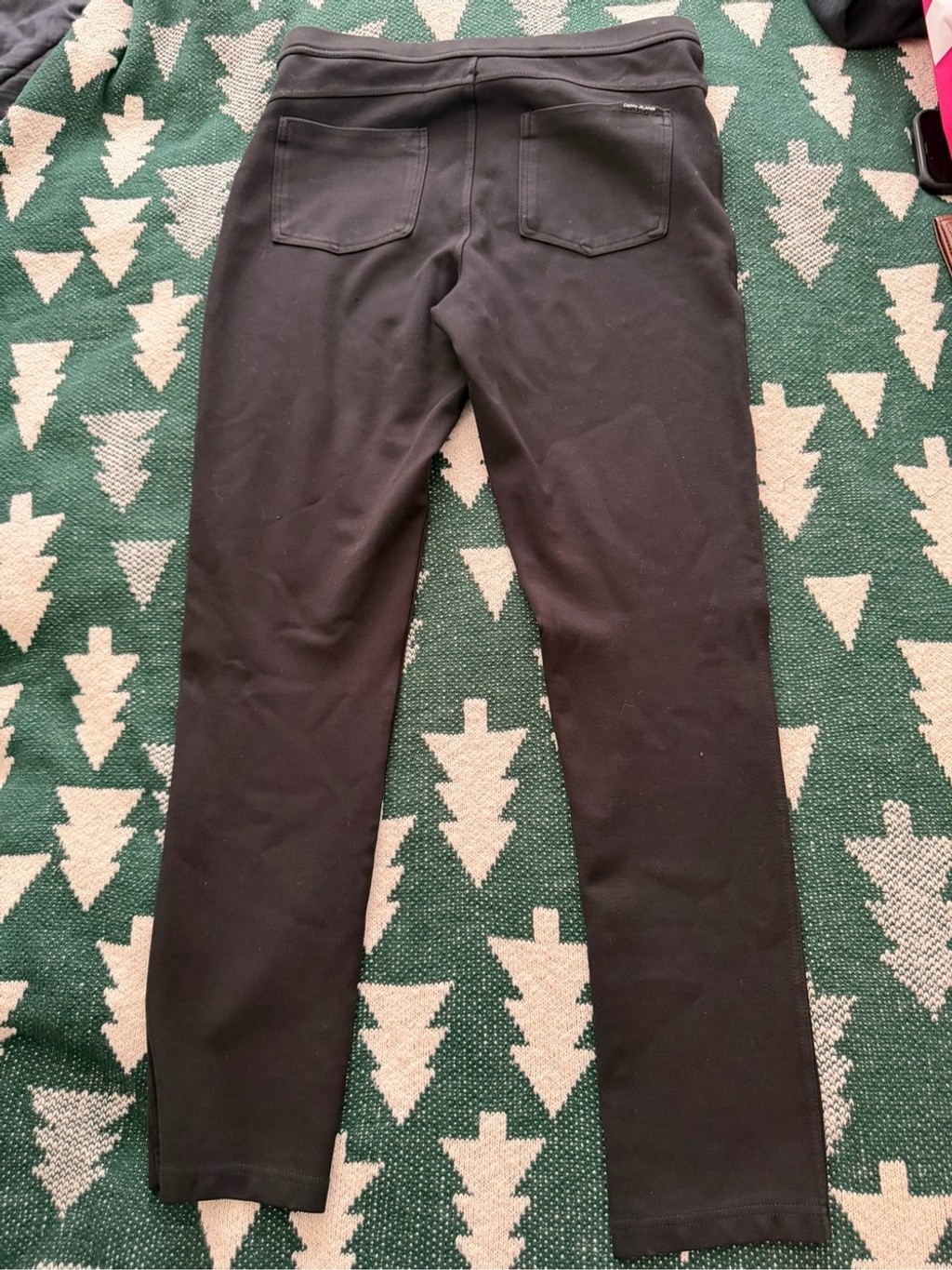 DKNY Black Ponte Pull On Legging Pants Contrast Pocket Detail Medium