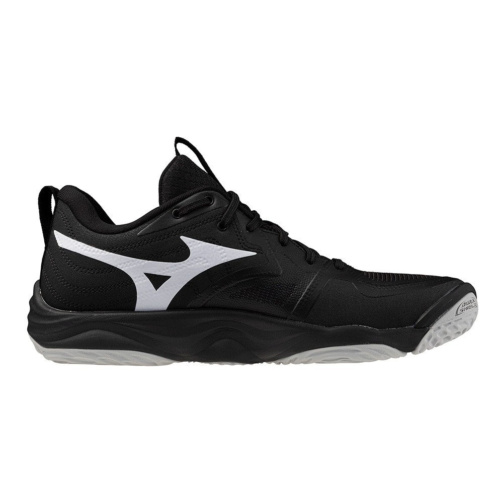 Mizuno Volleyball Shoes WAVE MOMENTUM ELITE Black/Metallic Gray/Blue V1GA251254
