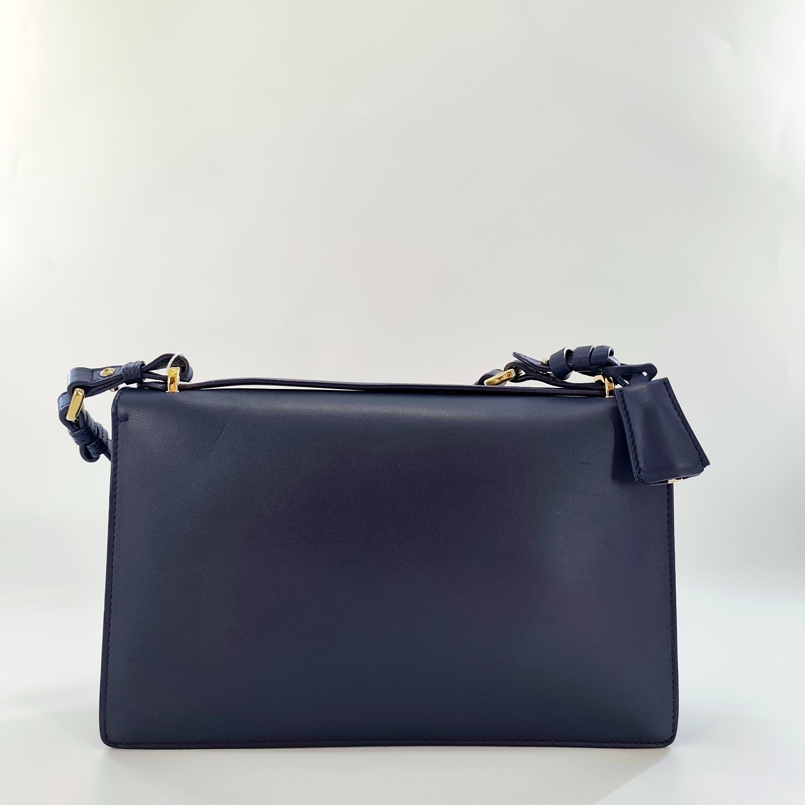 Smooth Calfskin Aileen Gancio Lock Crossbody Black J0070 NO2