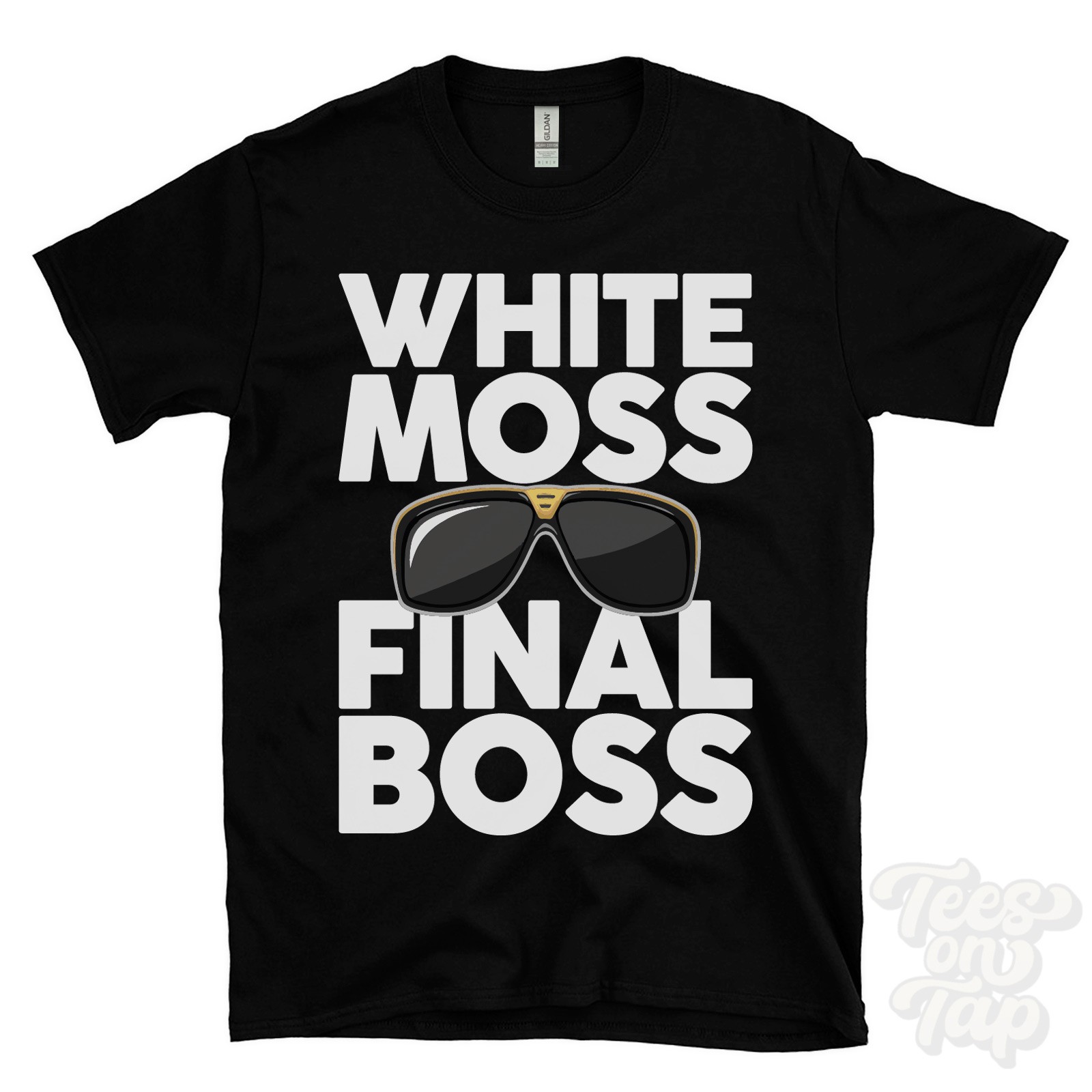 WHITE MOSS FINAL BOSS T-SHIRT funny xmas gift alsager kendal keswick cheshire
