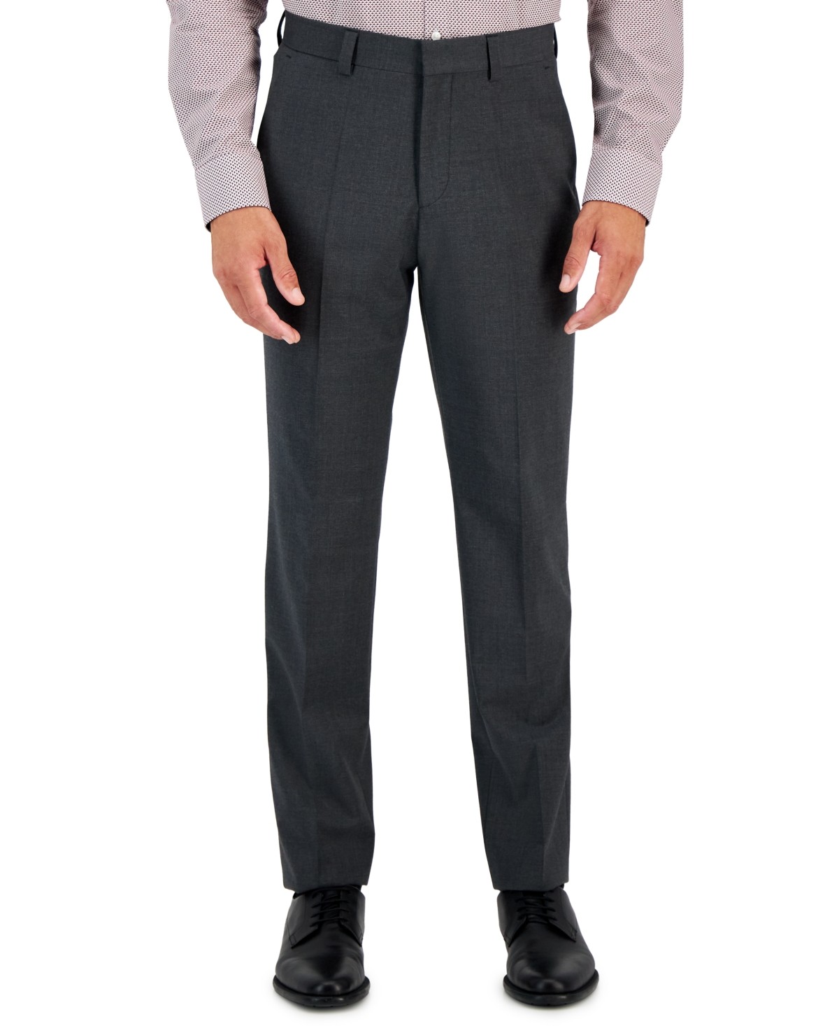 Hugo Boss Mens Modern fit Wool Dress Pants 36 / 32 Charcoal Gray Solid