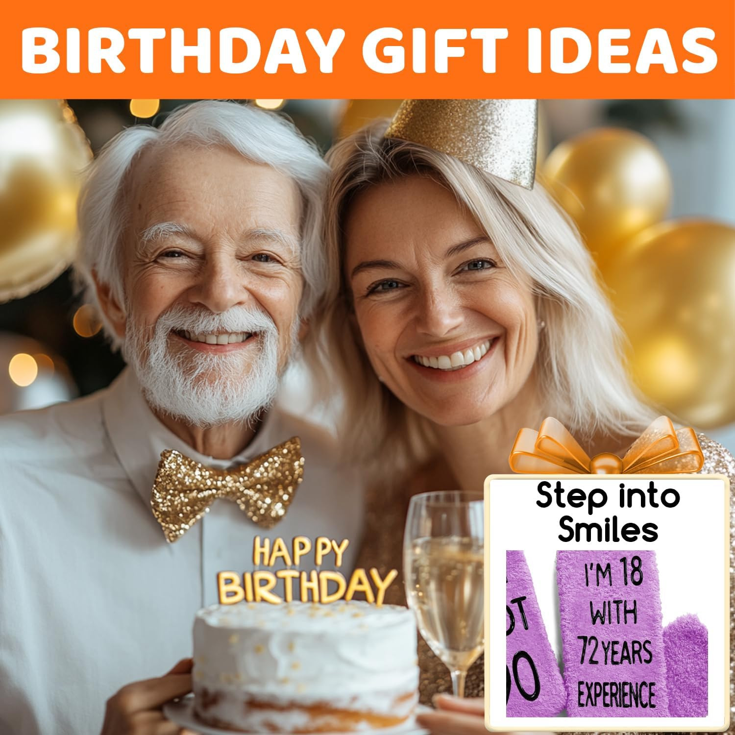 HAPPYPOP Birthday Socks Ideas – Birthday Gift for 90 100 Year Old Elderly Senior