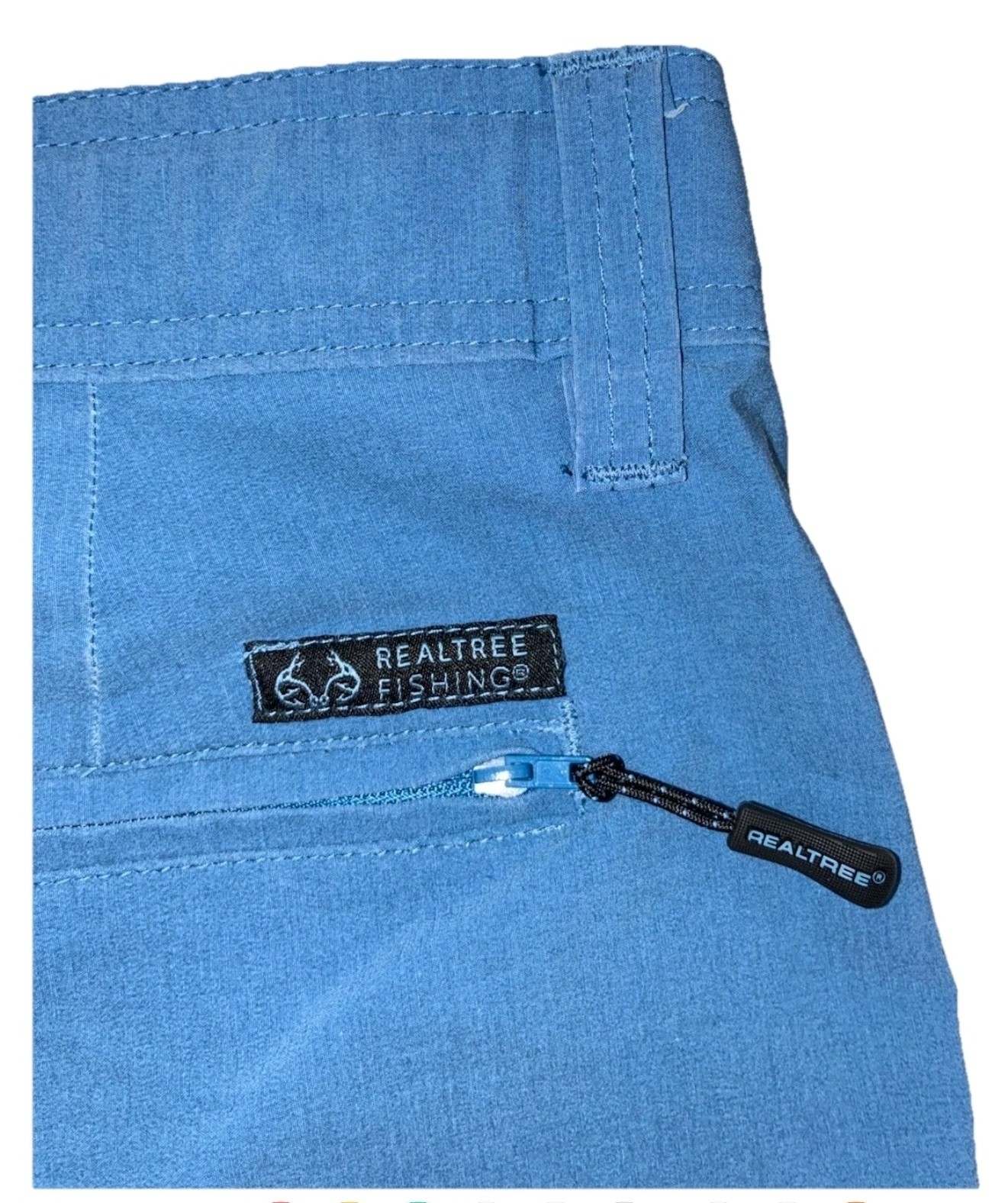 Realtree Fishing Mens Hybrid Shorts Blue Size S(28/30)