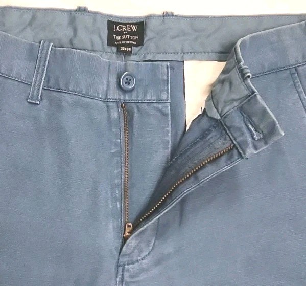 J. Crew The Sutton Men’s Chino Pants*Blue*Size 32×34*Slim Fit*New With Tags