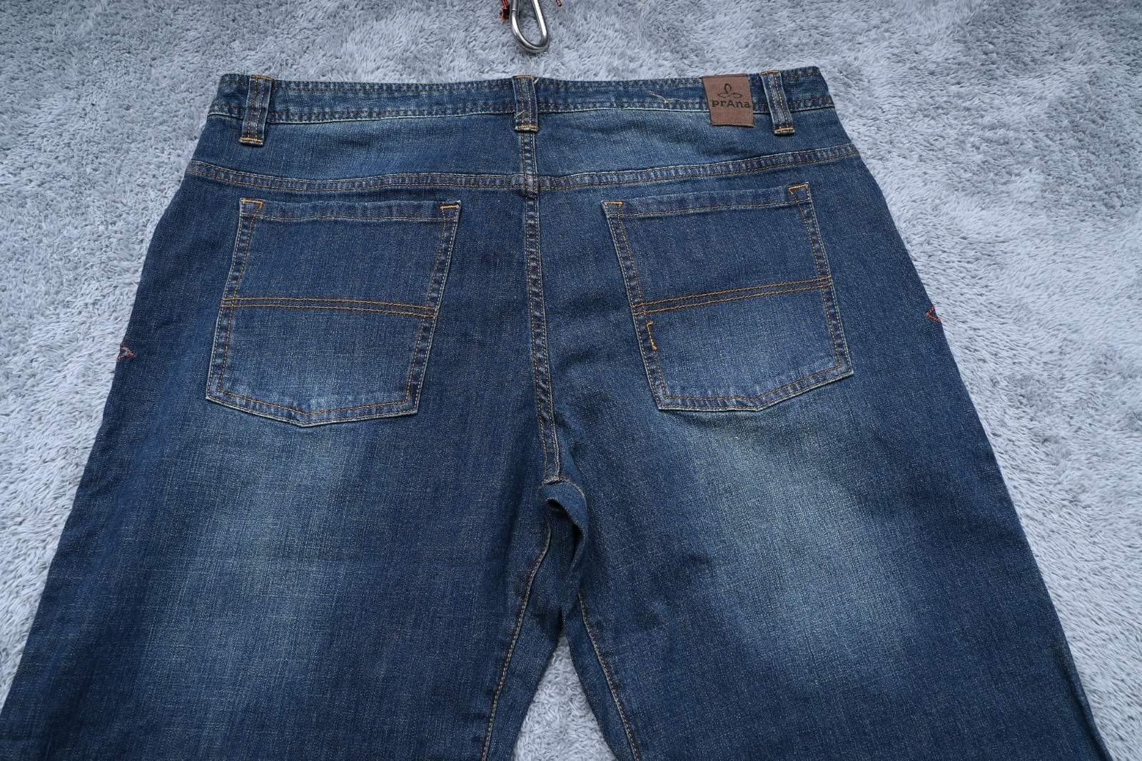 Prana Breathe 38WX34L Straight Denim Jeans 98% Cotton 2% Elastane Wash w/ Colors