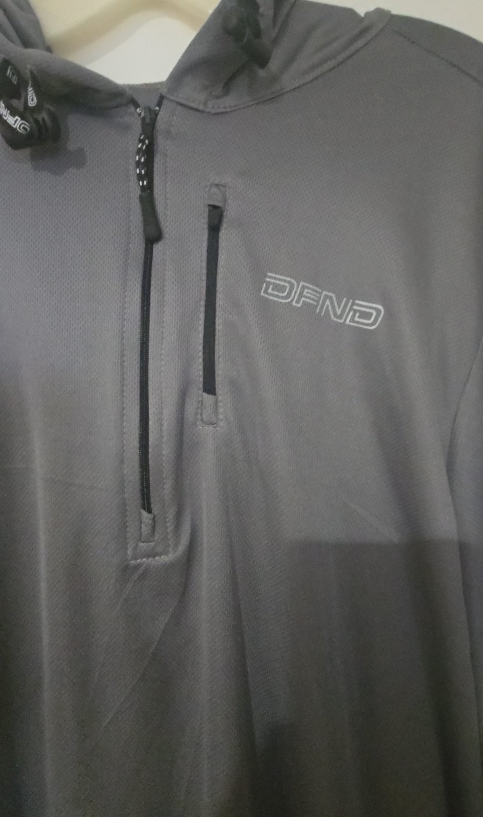 DFND USA Hooded 1/4 Zip Pullover Gray Mens XXL Performance Long Sleeve Shirt
