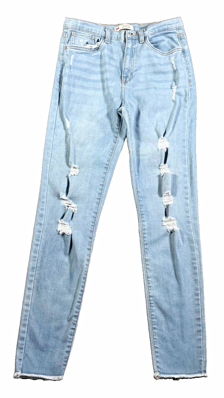 evis 720 Girls 16 Reg High Rise Super Skinny Jeans Distressed Ripped Frayed Hem