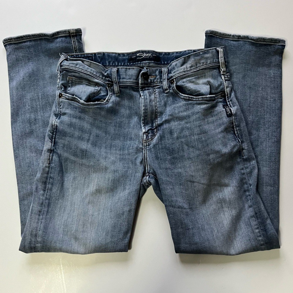Silver Jean’s Co. Men’s Distressed Grayson Jeans Size 32×30